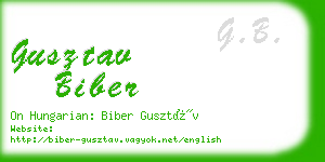 gusztav biber business card